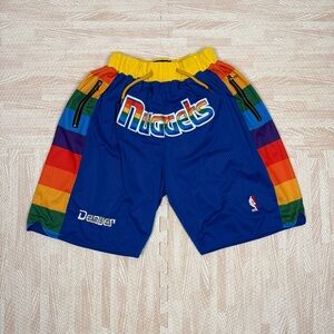JUST DON X Denver Nuggets NBA RETRO Basketball Drawstring Pockets Shorts Size XL
